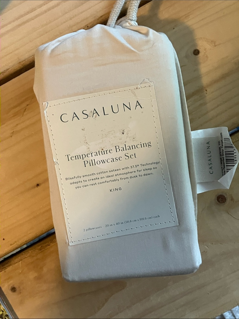 Casaluna White Temperature Balancing Pillowcase Set - King